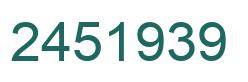 Number 2451939 green image