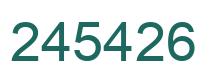 Number 245426 green image