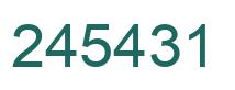 Number 245431 green image
