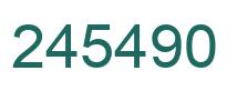 Number 245490 green image