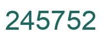 Número 245752 imagen verde