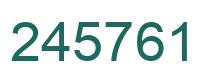 Number 245761 green image