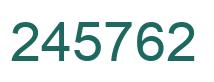 Number 245762 green image