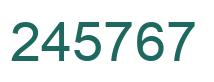 Number 245767 green image