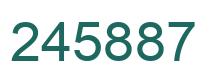 Number 245887 green image