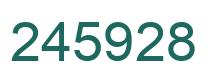 Number 245928 green image