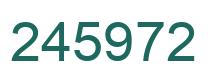 Number 245972 green image
