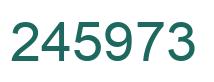 Number 245973 green image