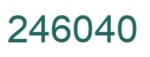 Number 246040 green image