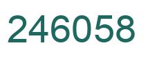 Number 246058 green image