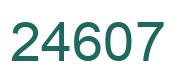 Number 24607 green image