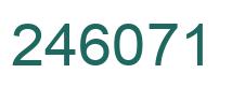 Number 246071 green image