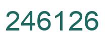 Number 246126 green image