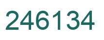 Number 246134 green image