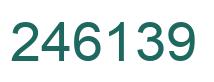 Number 246139 green image