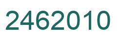 Number 2462010 green image