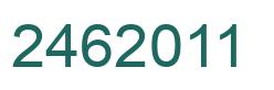 Number 2462011 green image