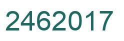 Número 2462017 imagen verde