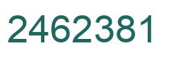 Number 2462381 green image