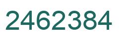 Number 2462384 green image