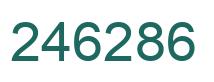 Number 246286 green image