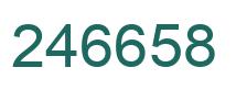 Number 246658 green image