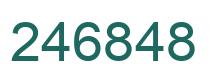 Number 246848 green image