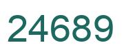 Number 24689 green image