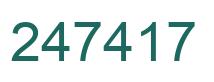 Number 247417 green image