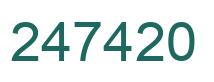 Number 247420 green image