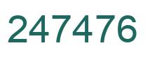Number 247476 green image