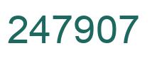 Number 247907 green image
