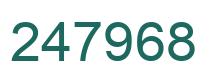 Number 247968 green image