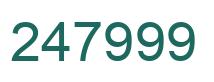 Number 247999 green image