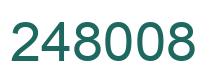 Number 248008 green image