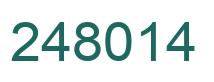 Number 248014 green image