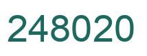 Number 248020 green image