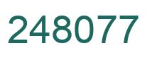 Number 248077 green image