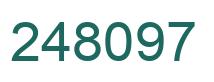 Number 248097 green image
