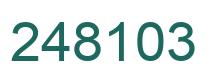 Number 248103 green image