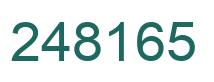 Number 248165 green image