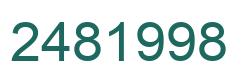 Number 2481998 green image