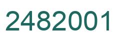Number 2482001 green image