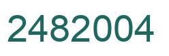 Number 2482004 green image