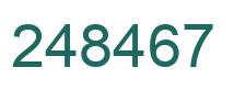 Number 248467 green image