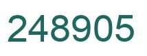 Number 248905 green image