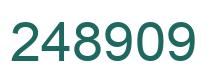 Number 248909 green image