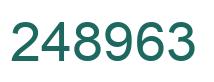 Number 248963 green image