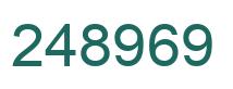 Number 248969 green image