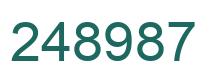 Number 248987 green image